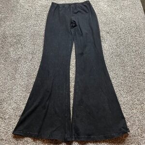 Chatoyant Flare Leggings Womens M Black Wash Bell Bottom Boho Casual Stretch